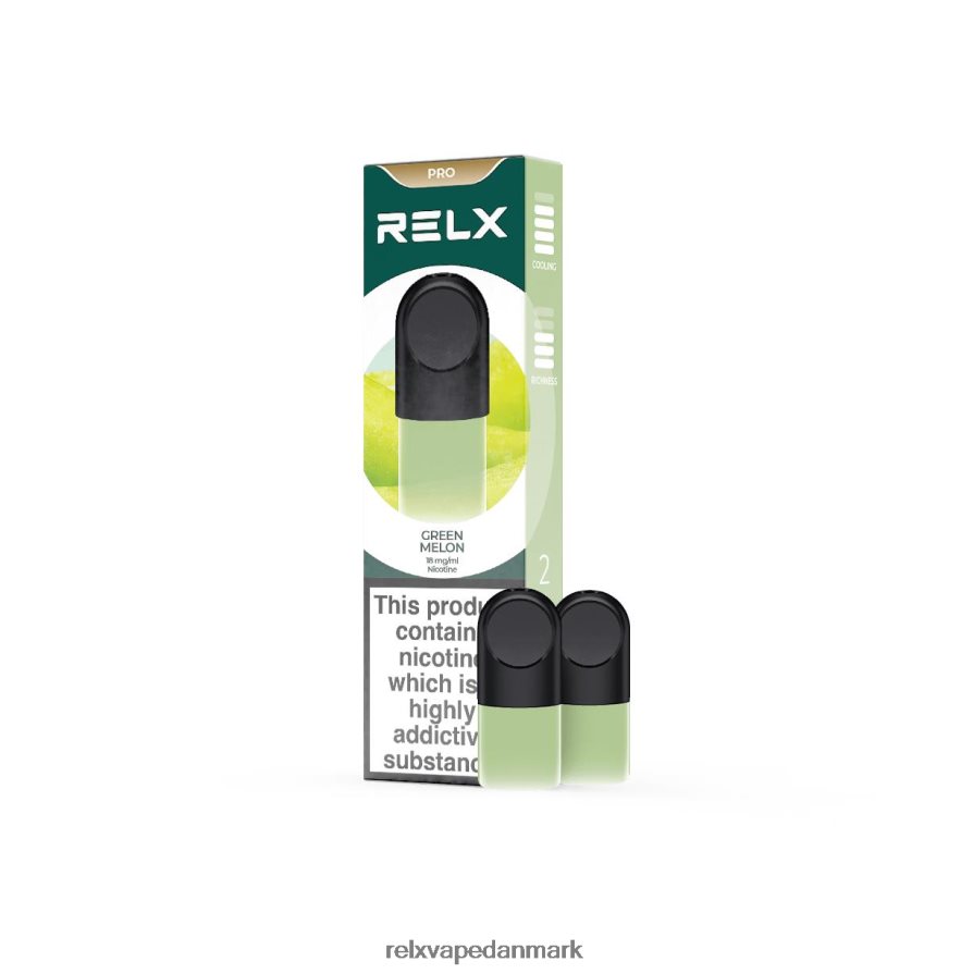grøn melon RELX pod pro - 2 bælg - RELX vape københavn V64XDP5