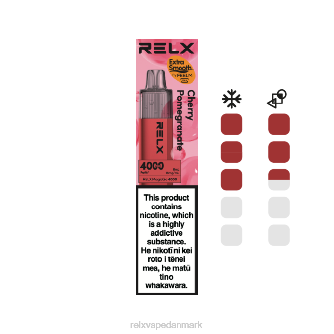 Relx Vape Disposable - RELX MagicGo 4000 engangs vape kirsebær granatæble R40D8