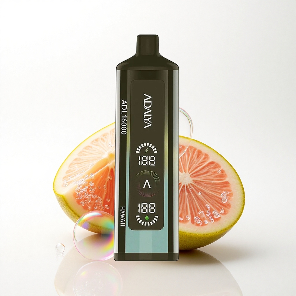 Adalya ADL 16000 PRO Puffs Hawaii Stålrør Digital Skærm 2% Nikotin