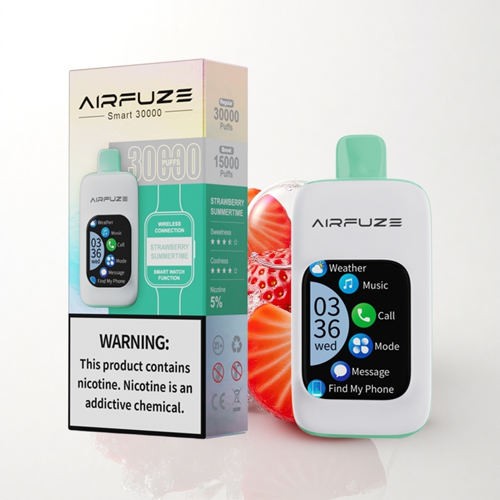 AirFuze Smart 30000 Puffs Jordbær Sommertid 5% Nikotin 900mAh