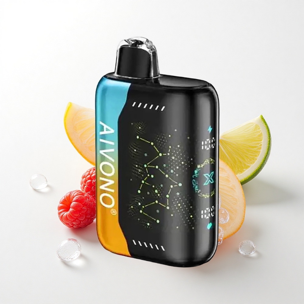 Aivono Aim Boom 25000 Puffs Hindbær Fersken Lime 28ml 650mAh
