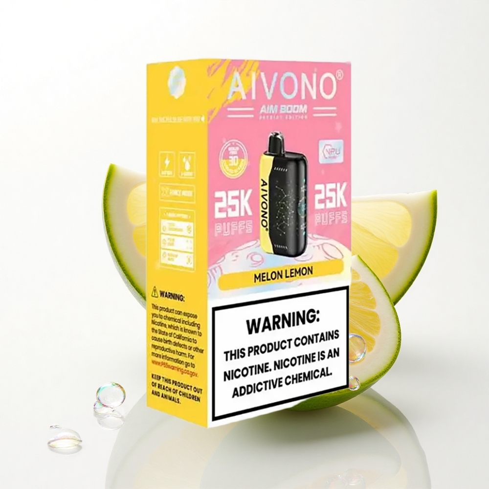 Aivono Aim Boom 25000 Puffs Melon Citron med 0% nikotin og 650mAh