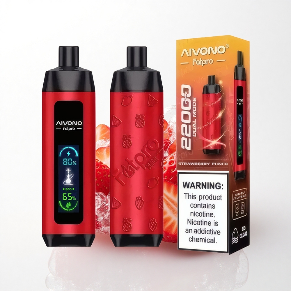 Aivono Aim Fatpro 22000 Puffs Jordbær Punch med 5% Nikotin og 600mAh