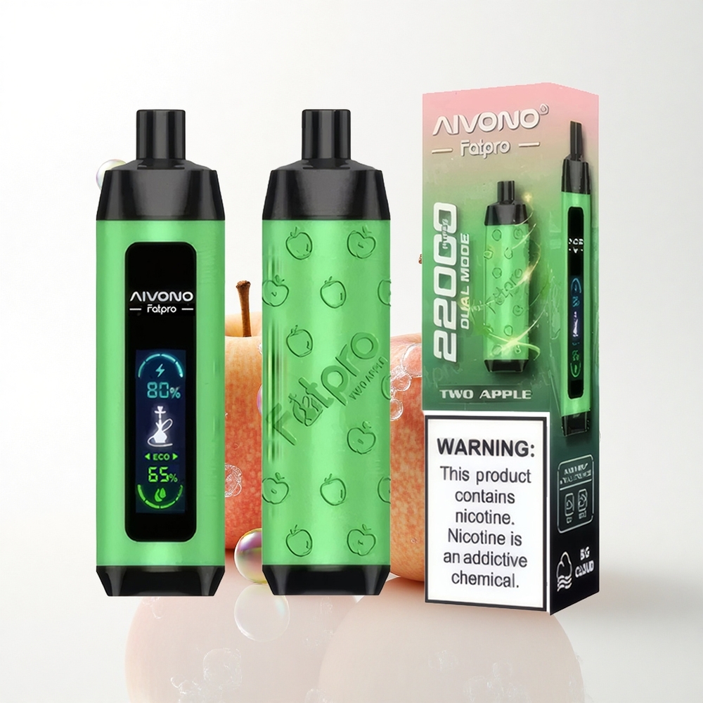 Aivono Aim Fatpro 22000 Puffs To Æbler 28ml 5% Nikotin