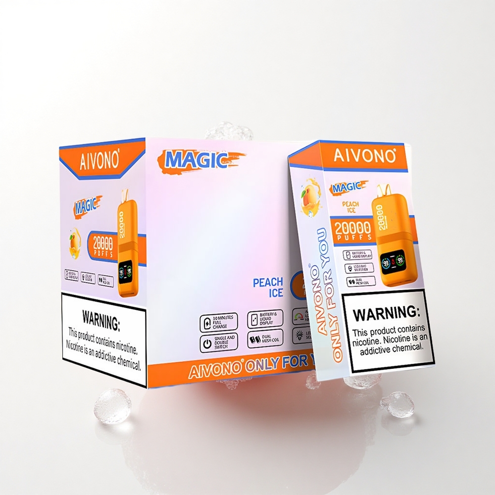 Aivono Aim Magic 20000 Puffs Fersken Is med 5% Nikotin og 600mAh