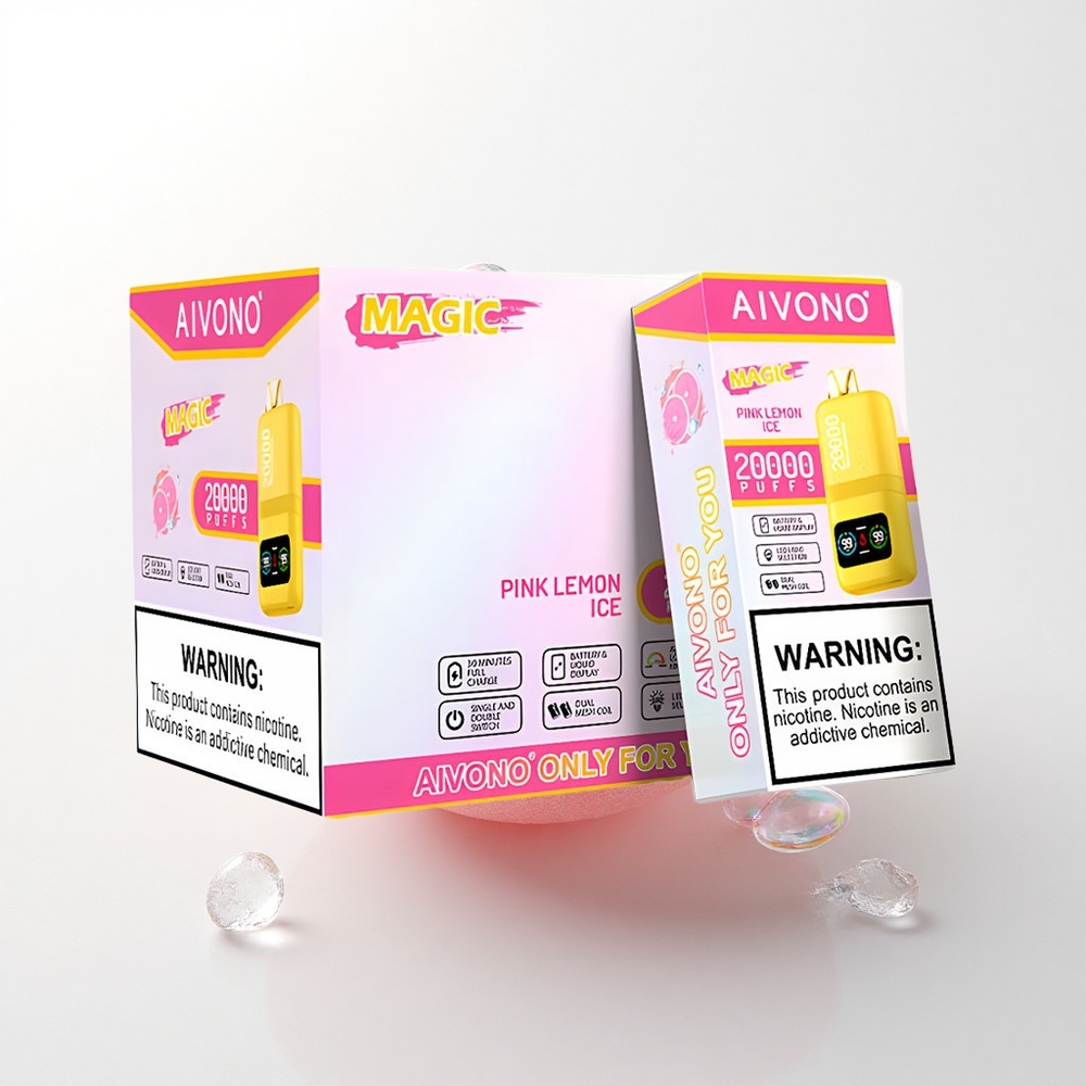 Aivono Aim Magic 20000 Puffs Rosa Citron Is med 5% nikotin og 600mAh