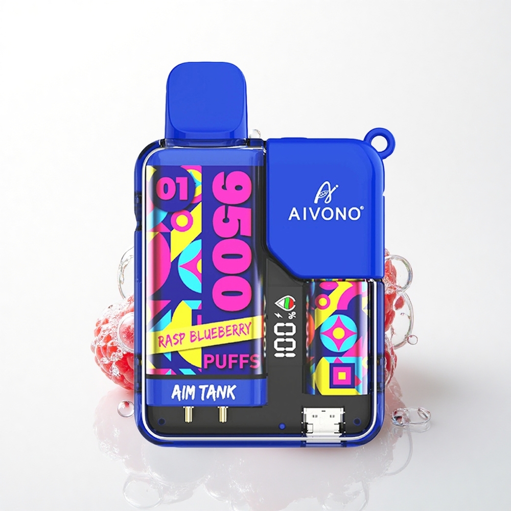 Aivono Aim Tank 9500 Puffs Blåbær med 650mAh og 18ml