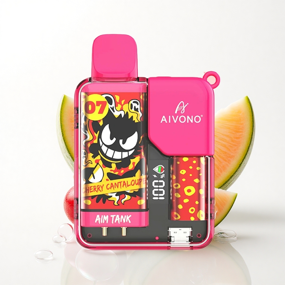 Aivono Aim Tank 9500 Puffs Kirsebær Cantaloupe 650mAh 18ml