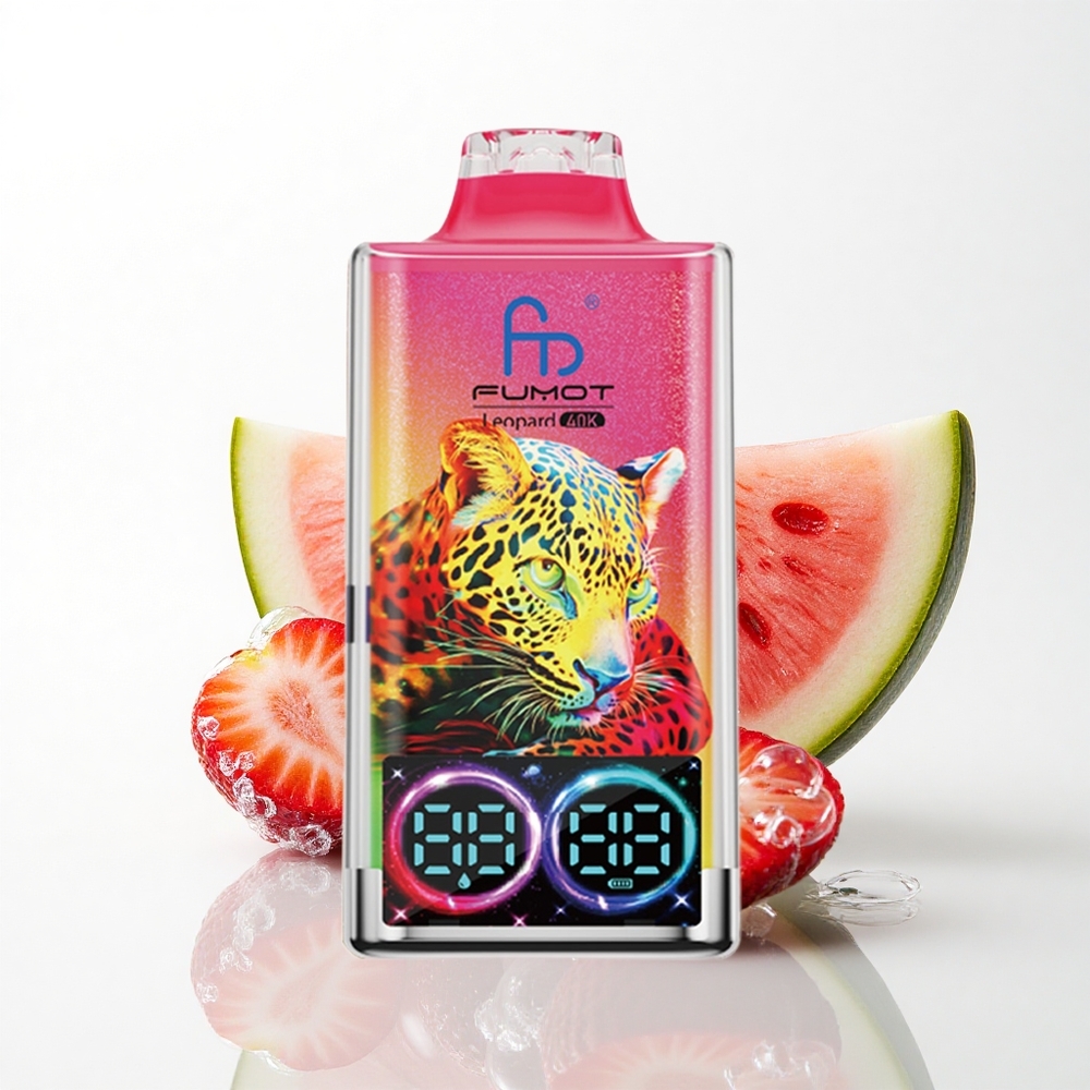 Fumot Leopard 40K Puffs Jordbær Vandmelon 5% Nikotin 700mAh Dual Mesh