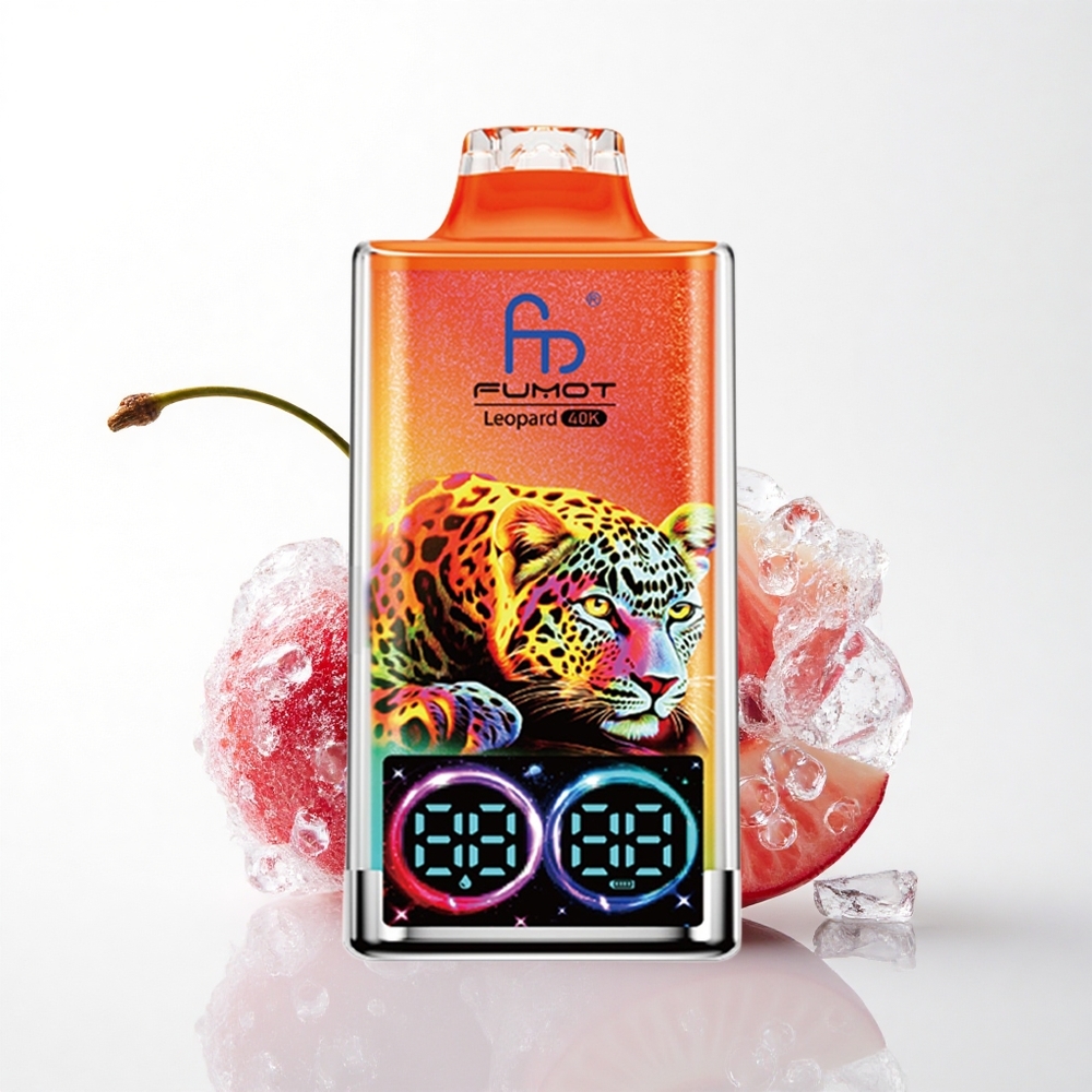 Fumot Leopard 40K Puffs Kirsebær Is Dual Mesh 5% Nicotin 700mAh