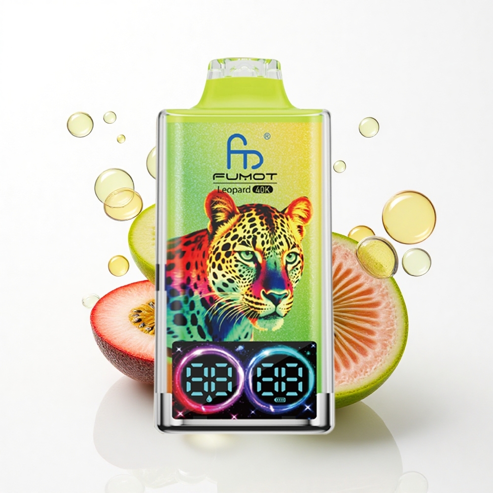 Fumot Leopard 40K Puffs Kiwi Passionfrugt Guava 5% Nikotin 700mAh Dual Mesh