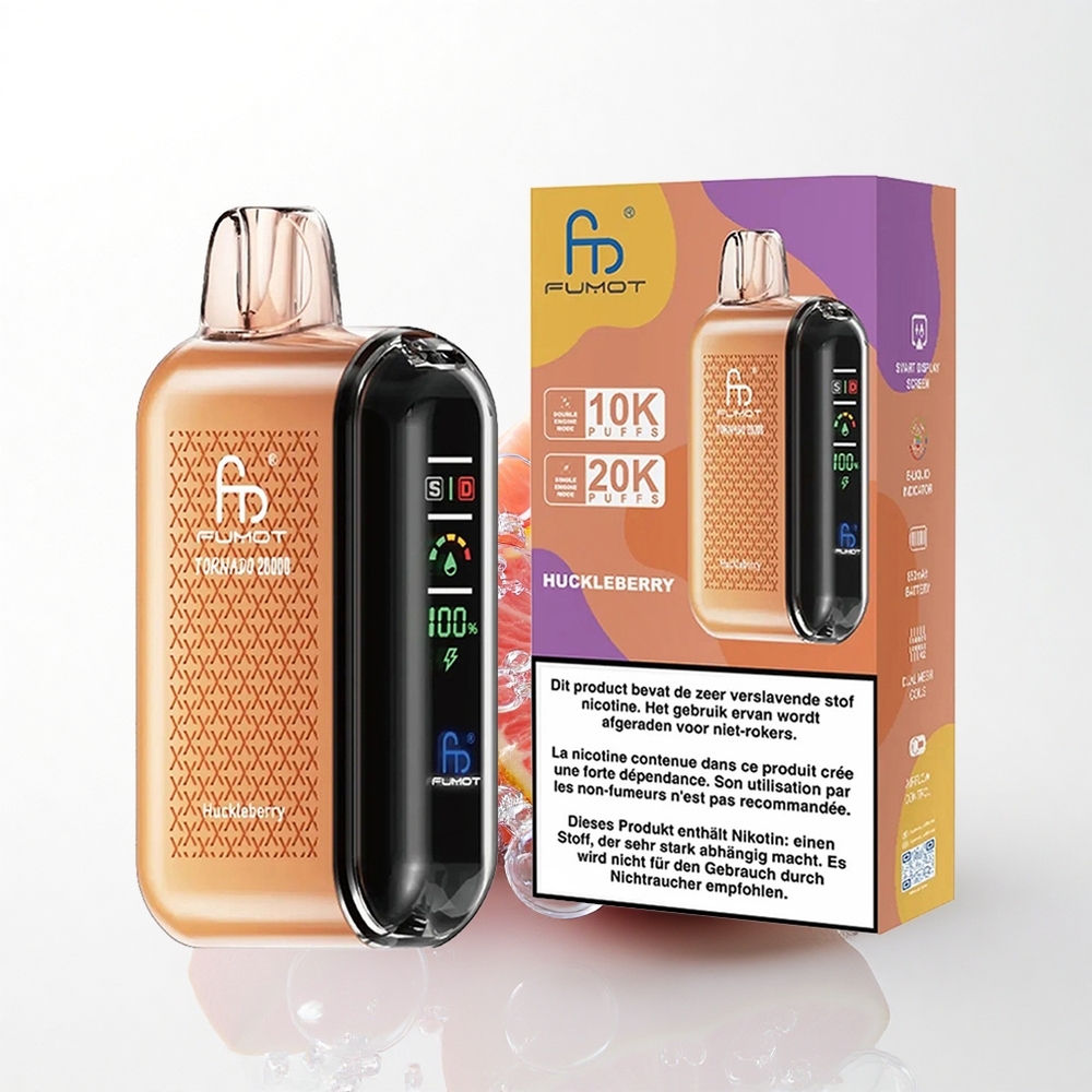 Fumot Tornado 20000 Puffs Bjørnebær Dual Mesh 20ml 850mAh 2% Nikotin