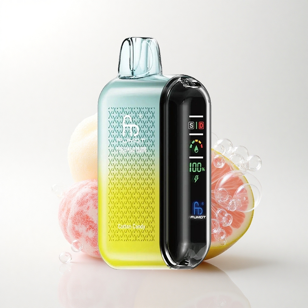 Fumot Tornado 20000 Puffs Bomuldssukker Dual Mesh Coil 850mAh