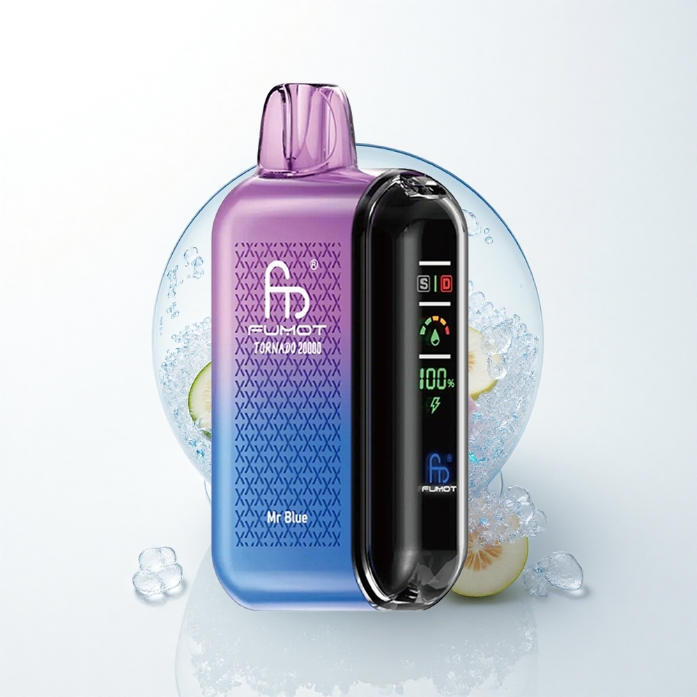 Fumot Tornado 20000 Puffs Hr. Blå Dual Mesh Coil 20ml 850mAh