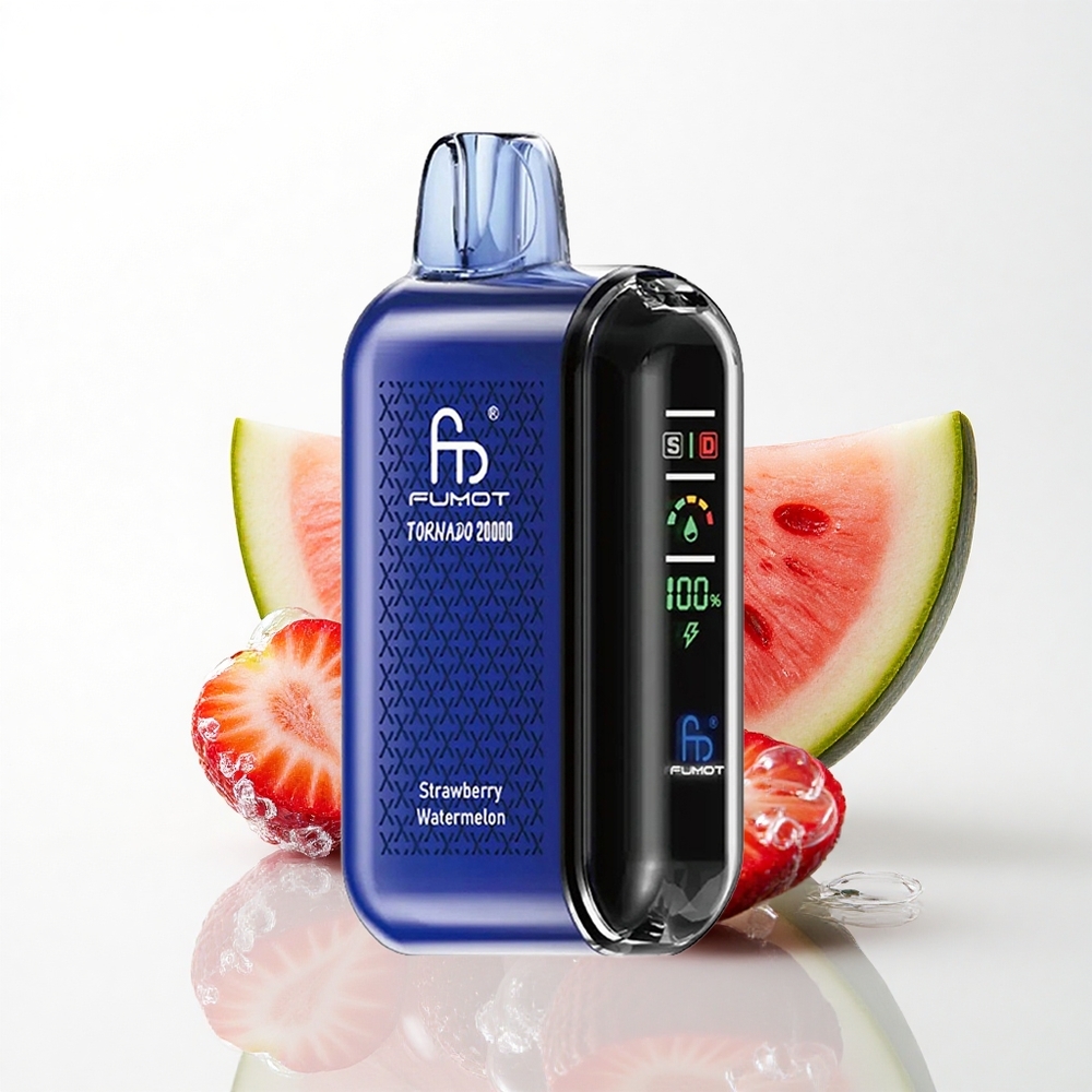 Fumot Tornado 20000 Puffs Jordbær Vandmelon Dual Mesh Coil 850mAh