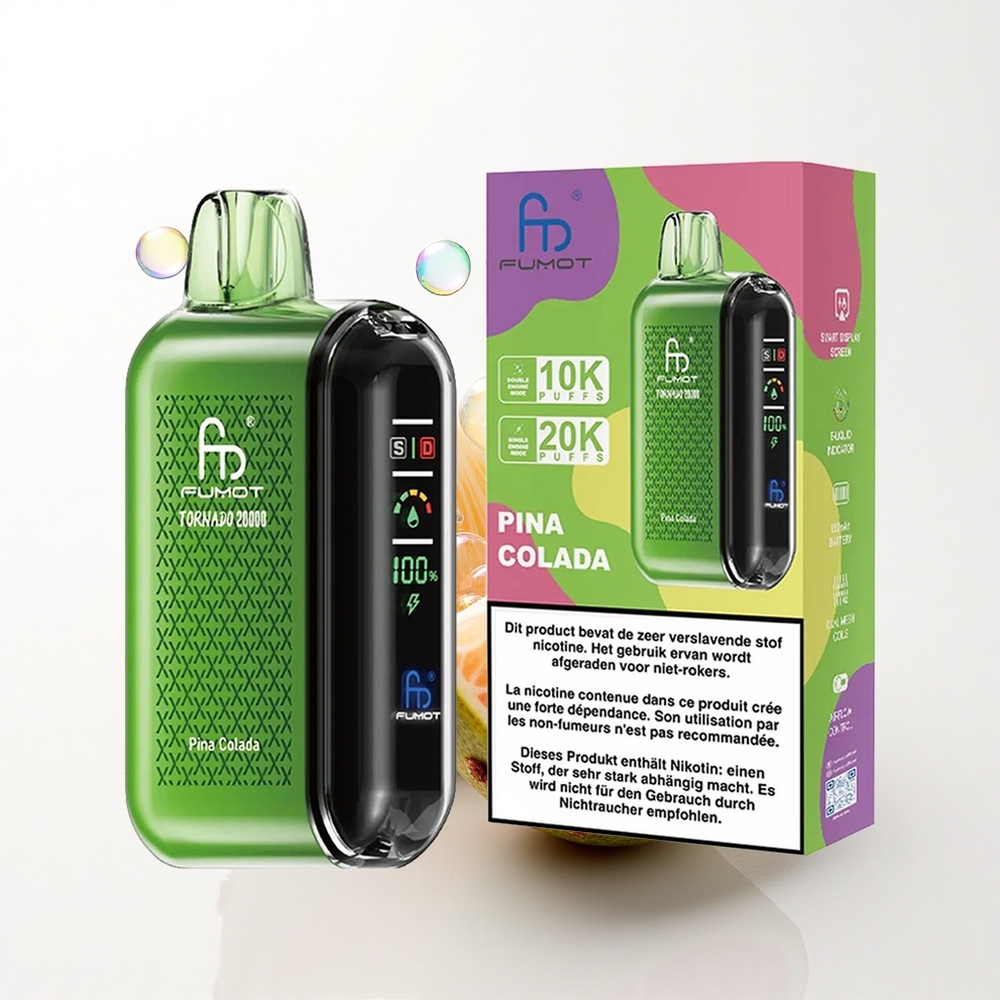 Fumot Tornado 20000 Puffs Pina Colada Dual Mesh Coil 850mAh