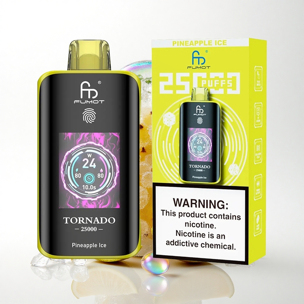 Fumot Tornado 25000 Puffs Ananas Is med 700mAh og 20ml