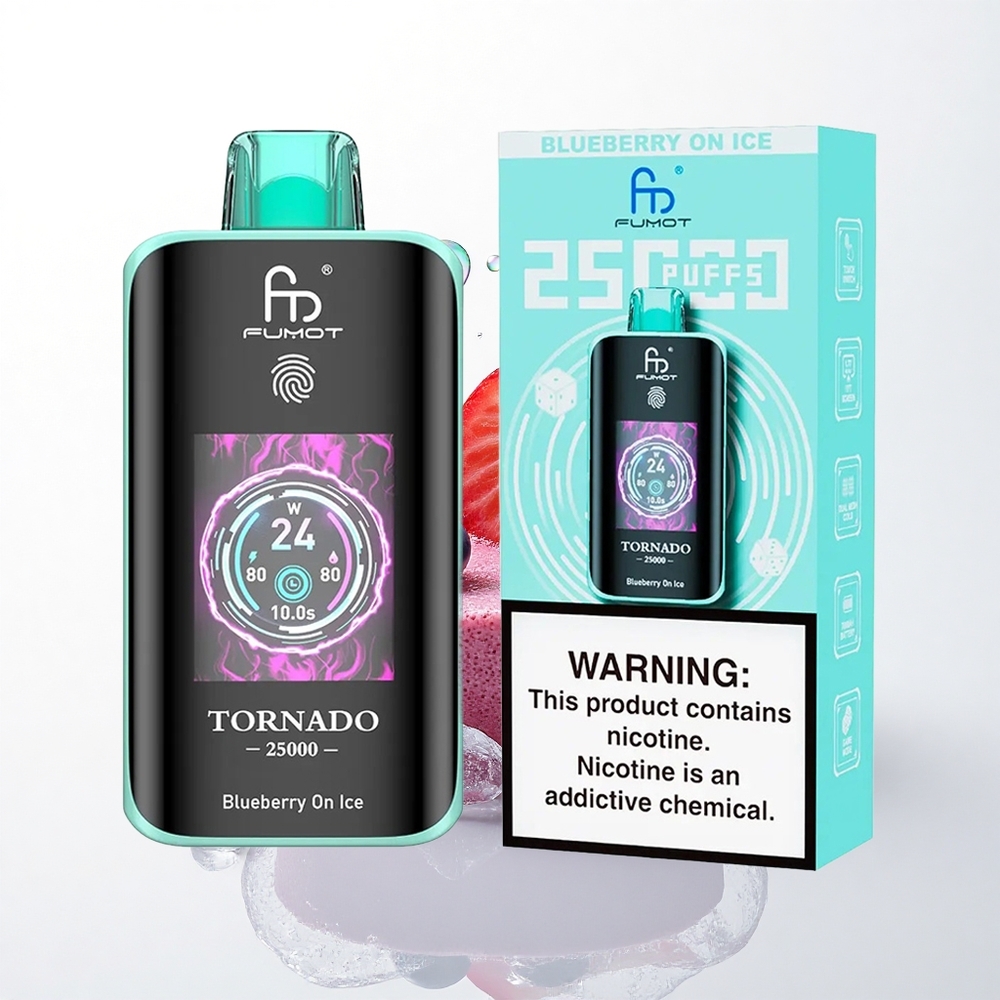 Fumot Tornado 25000 Puffs Blåbær På Is med 700mAh & 20ml