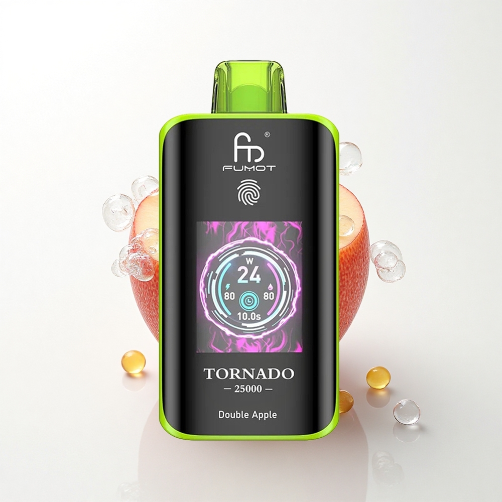 Fumot Tornado 25000 Puffs Dobbelt Æble 700mAh 20ml Type-C