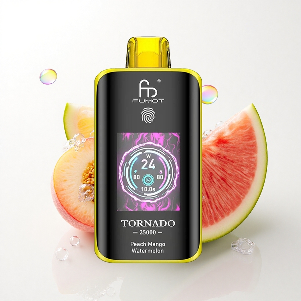 Fumot Tornado 25000 Puffs Fersken Mango Vandmelon med 700mAh og 20ml