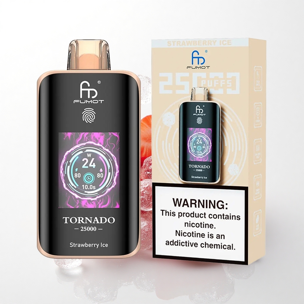 Fumot Tornado 25000 Puffs Jordbær Is med 700mAh og 20ml