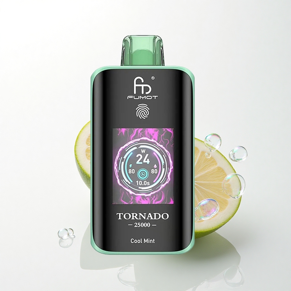 Fumot Tornado 25000 Puffs Kølig Mynte HD Skærm 700mAh 20ml Nicotin