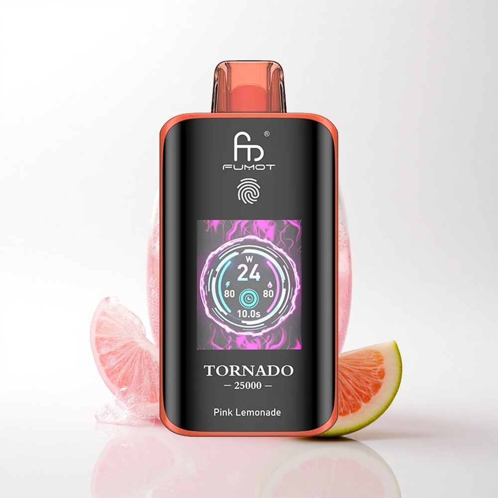 Fumot Tornado 25000 Puffs Rosa Citronvand med 700mAh og 20ml