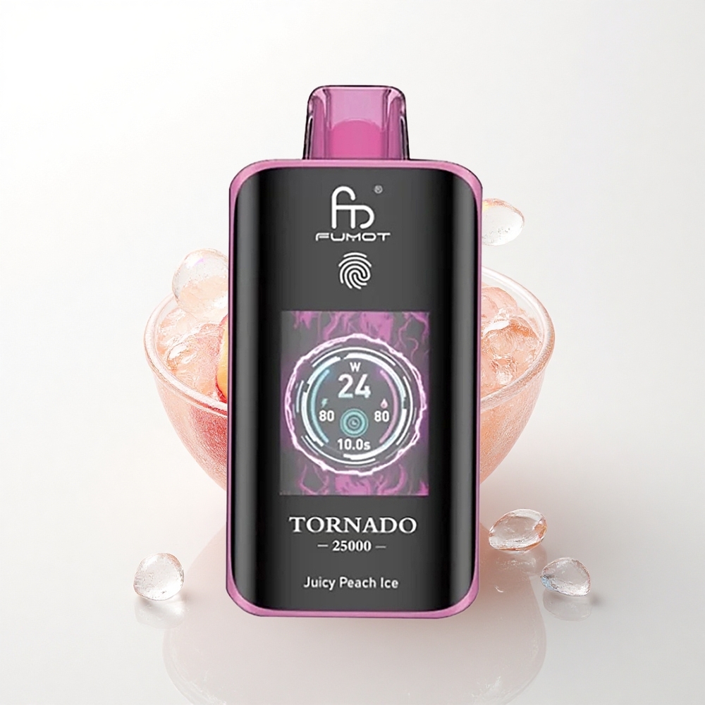 Fumot Tornado 25000 Puffs Saftig Fersken Is med 5% nikotin og 700mAh
