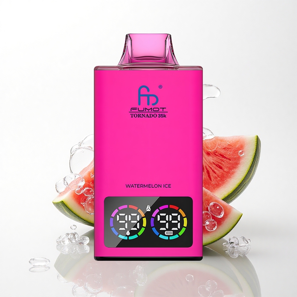 Fumot Tornado 35000 Puffs Vandmelon Is med Dual Mesh Coil og 700 mAh