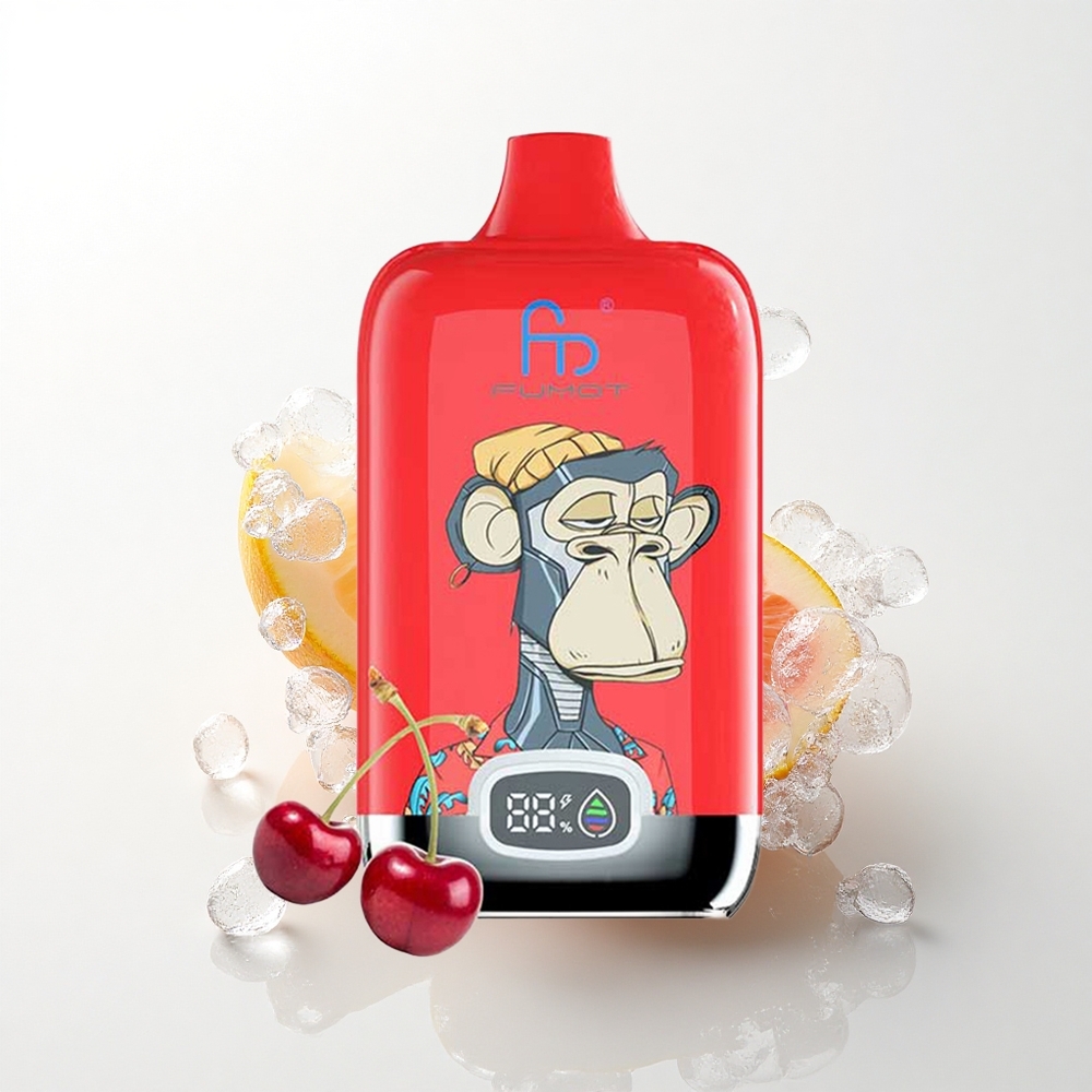 Fumot Tornado Digital Box 12000 Puffs Isvaffel Mesh Coil 550mAh