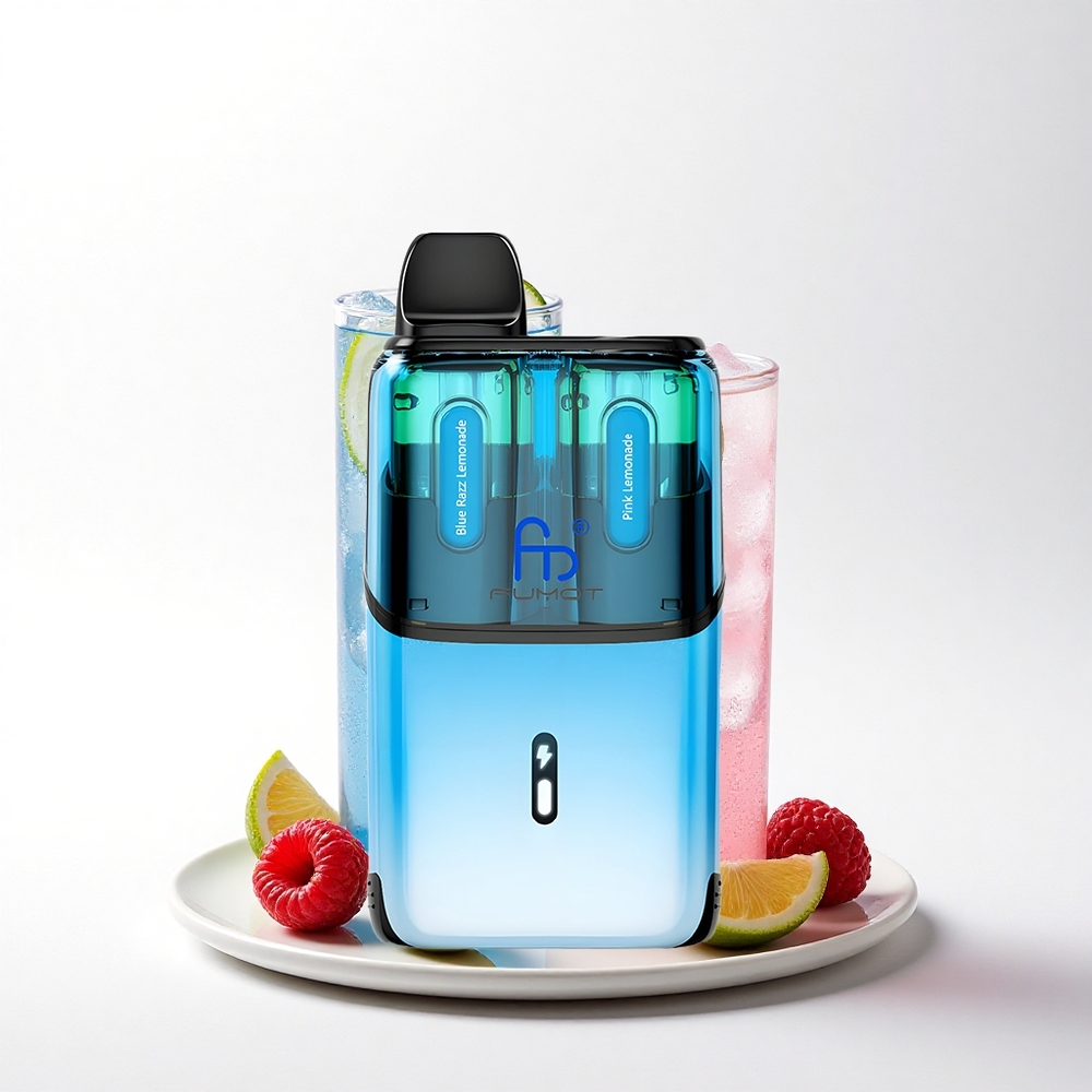 Fumot Ultra T32000 Puffs Blå Hindbær Lemonade - Lyserød Lemonade 20mg Nikotin 800mAh