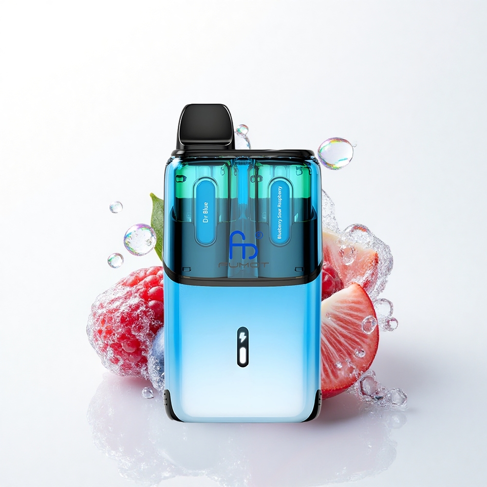 Fumot Ultra T32000 Puffs Dr Blå - Blåbær Sur Hindbær med 20mg Nikotin og Type-C Opladning