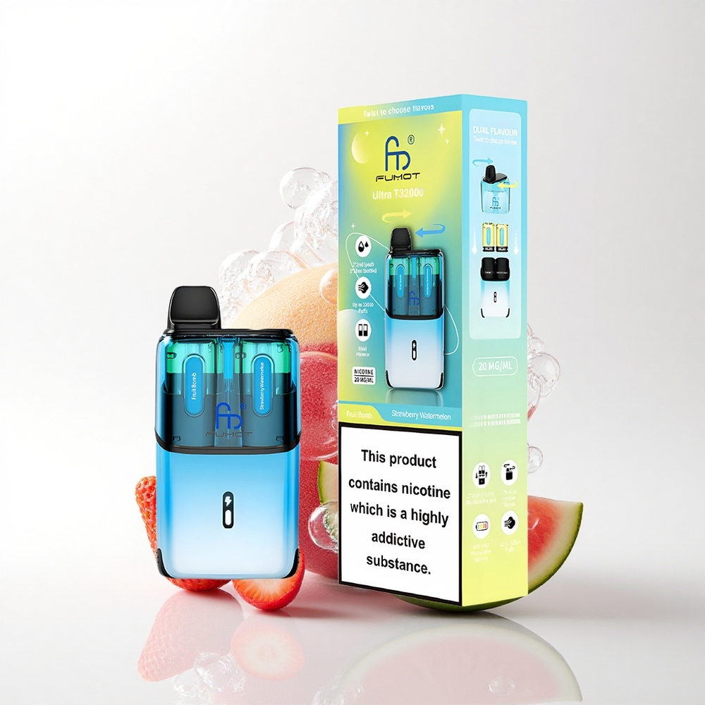 Fumot Ultra T32000 Puffs Frugtbombe - Jordbær Vandmelon med 20mg Nikotin & 800mAh