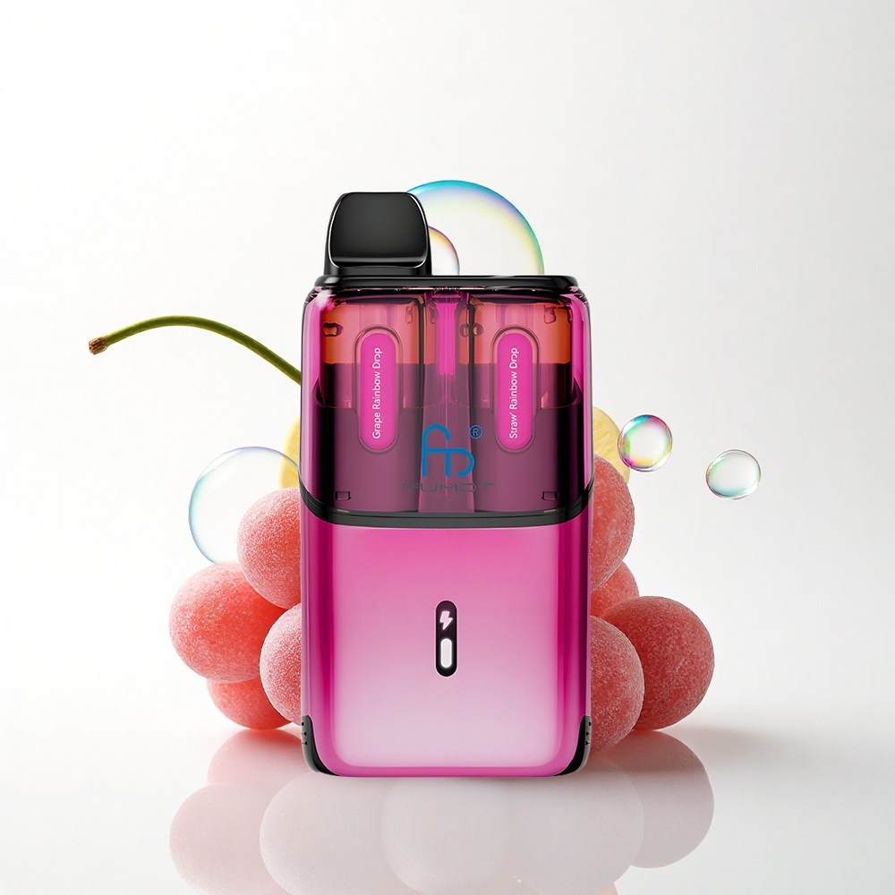 Fumot Ultra T32000 Puffs Jordbær Regnbue Dråber - 800mAh Hurtigopladning Type-C