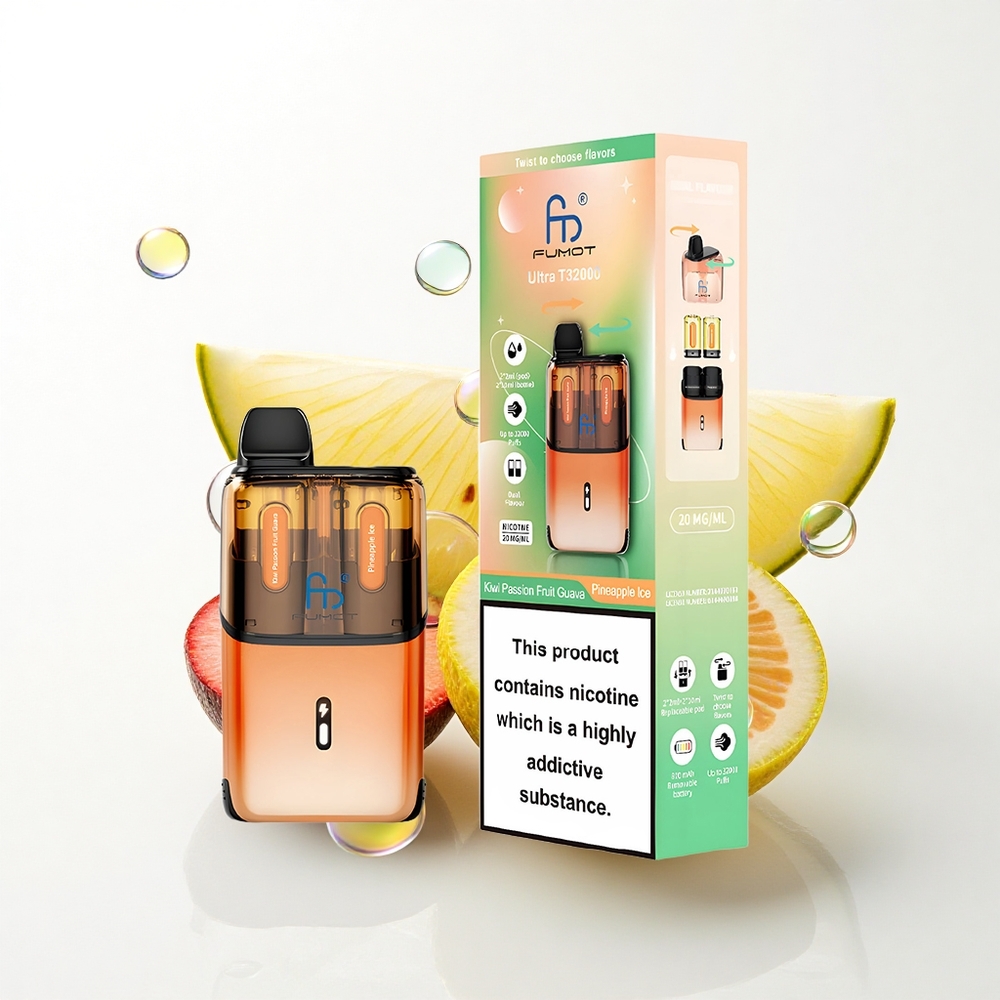 Fumot Ultra T32000 Puffs Kiwipassionfrugt Guava - Ananas Is med 20mg nikotin og 800mAh
