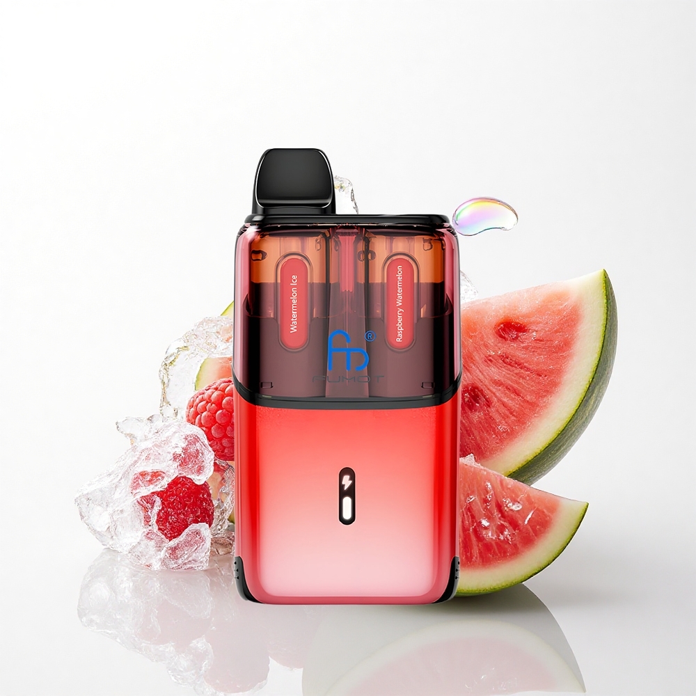 Fumot Ultra T32000 Puffs Vandmelon Ishinde Hindbær Vandmelon - 20mg Nikotin - 800mAh - 24ml E-Væske