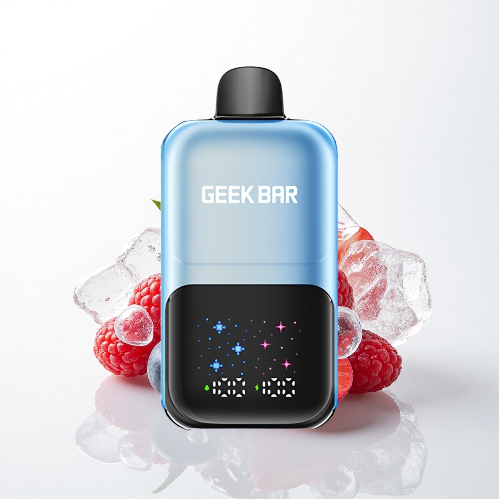 GEEK BAR 2GO 20ml 50000 Puffs Blåbær Hindbær Is med 5% nikotin og genopladelig batteri