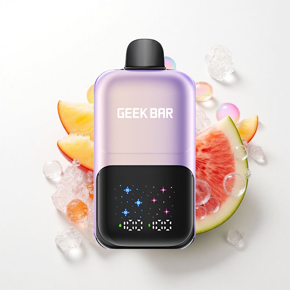 GEEK BAR 2GO 20ml 50000 Puffs Fersken Mango Vandmelon Is med 5% nikotin og 20mL kapacitet
