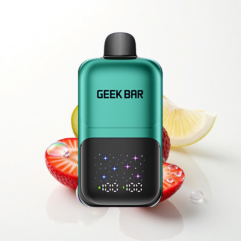 GEEK BAR 2GO 20ml 50000 Puffs Jordbær & Kiwi med 5% Nikotin og Opladelig Batteri
