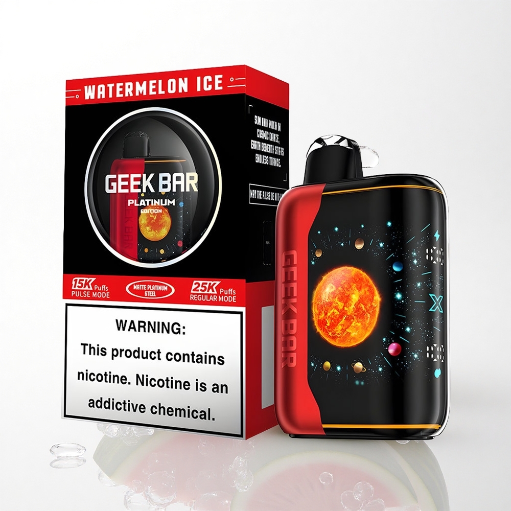 GEEK BAR Platinum Edition 25000 Puffs Vandmelon Is med Dual Mesh Coil og 2% nikotin