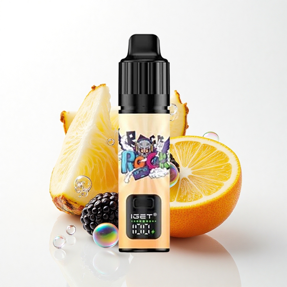 IGET BAR PLUS S3 POD 10000 Puffs Brombær Ananas Appelsin 5% Nikotin 950 mAh