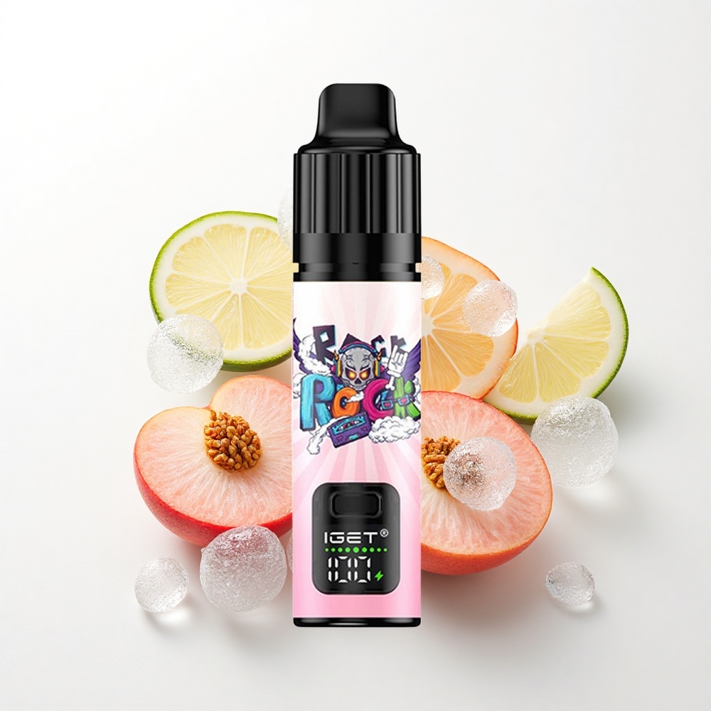 IGET BAR PLUS S3 POD 10000 Puffs Fersken Lychee Lime Is med 5% nikotin og 950 mAh