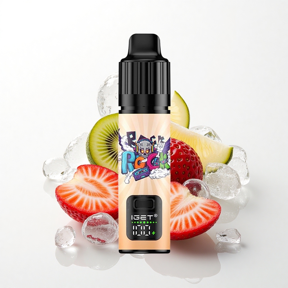 IGET BAR PLUS S3 POD 10000 Puffs Jordbær Kiwi Is 5% Nikotin 950 mAh