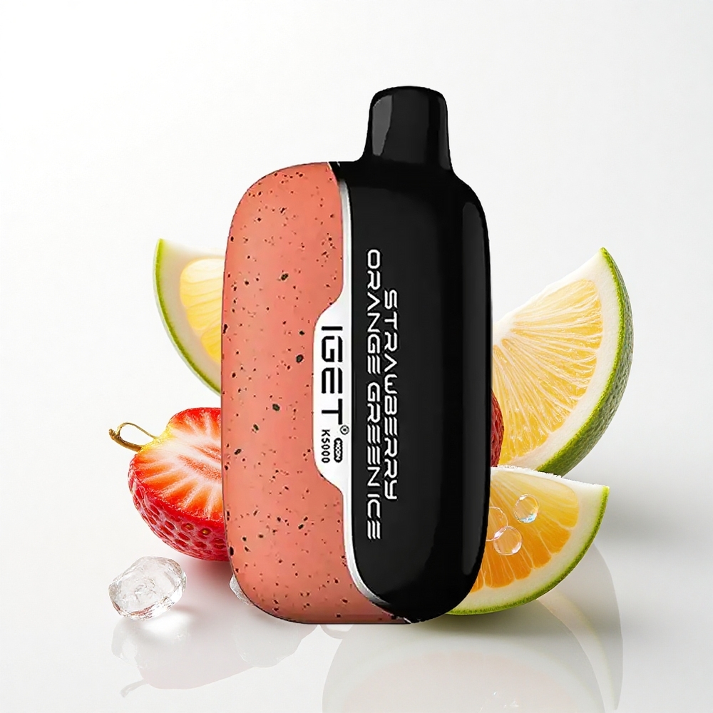 IGET Moon K5000 Puffs Jordbær Appelsin Grøn Is PC 1.35 Ohm Mesh