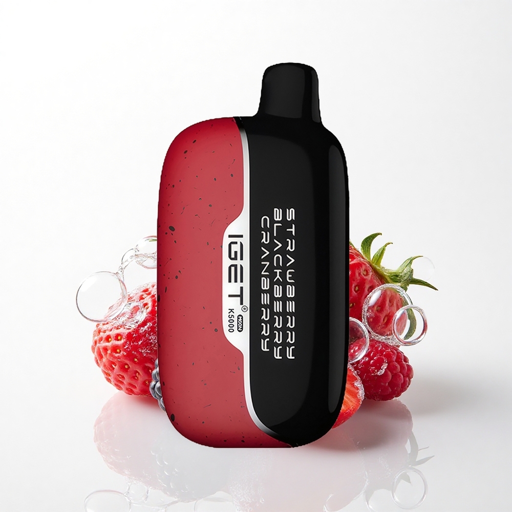 IGET Moon K5000 Puffs Jordbær Bjørnebær Tranebær PC 1.35 Ohm 81.5 g