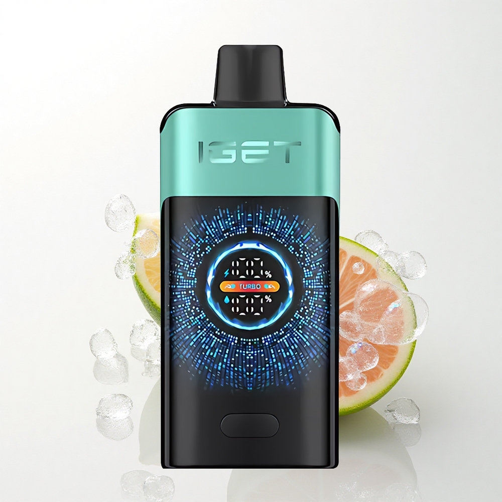 IGET ONE 12000 Puffs Bjergkilde Mynte Is med 2700 mAh og Dobbelt Mesh Coil