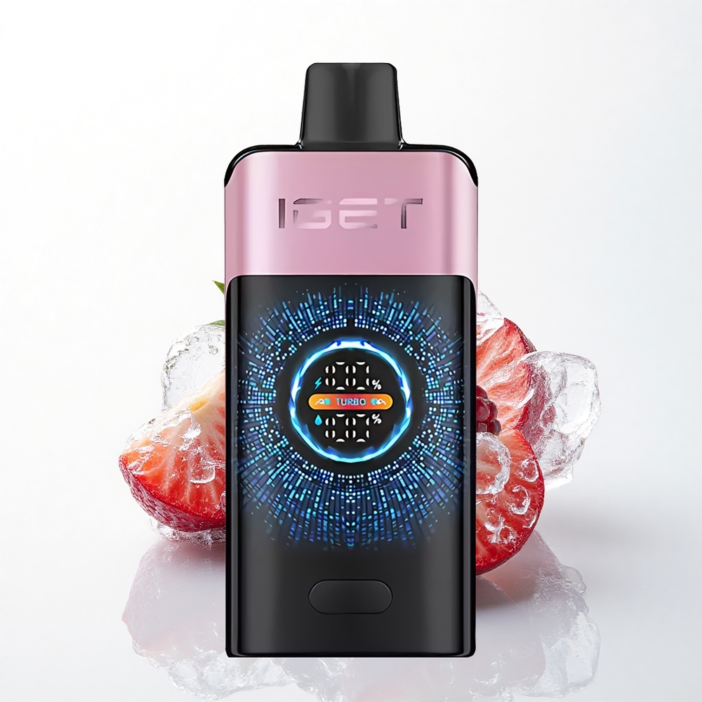 IGET ONE 12000 Puffs Brombær Is 2700 mAh Skærm
