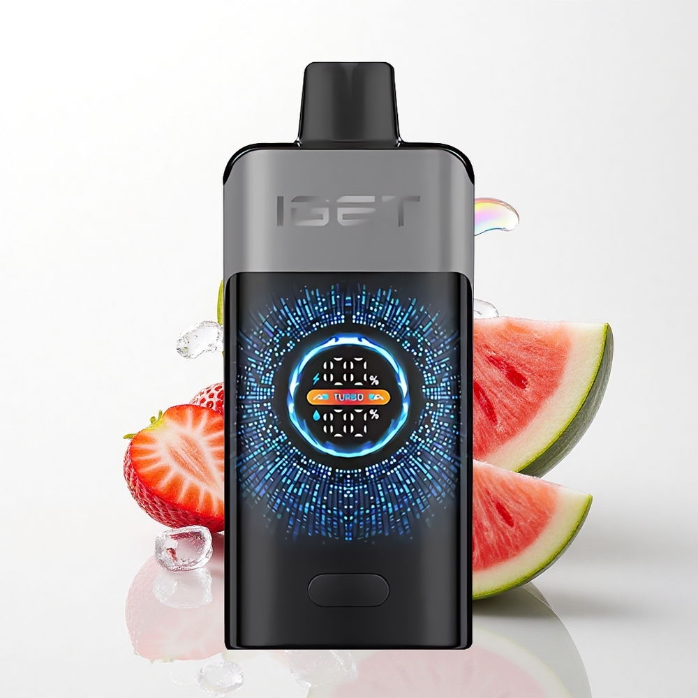 IGET ONE 12000 Puffs Jordbær Vandmelon Is med 2700 mAh og Dobbelt Mesh Coil