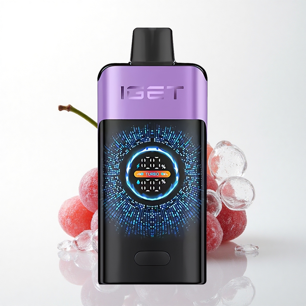 IGET ONE 12000 Puffs Vindrue Is 2700 mAh Skærm